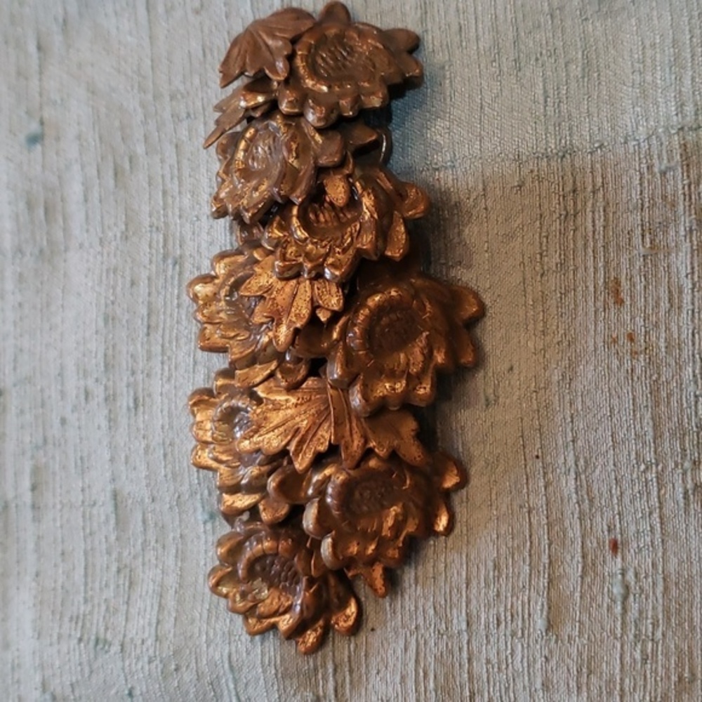 BRASS METAL Large Vintage  Brooch‎